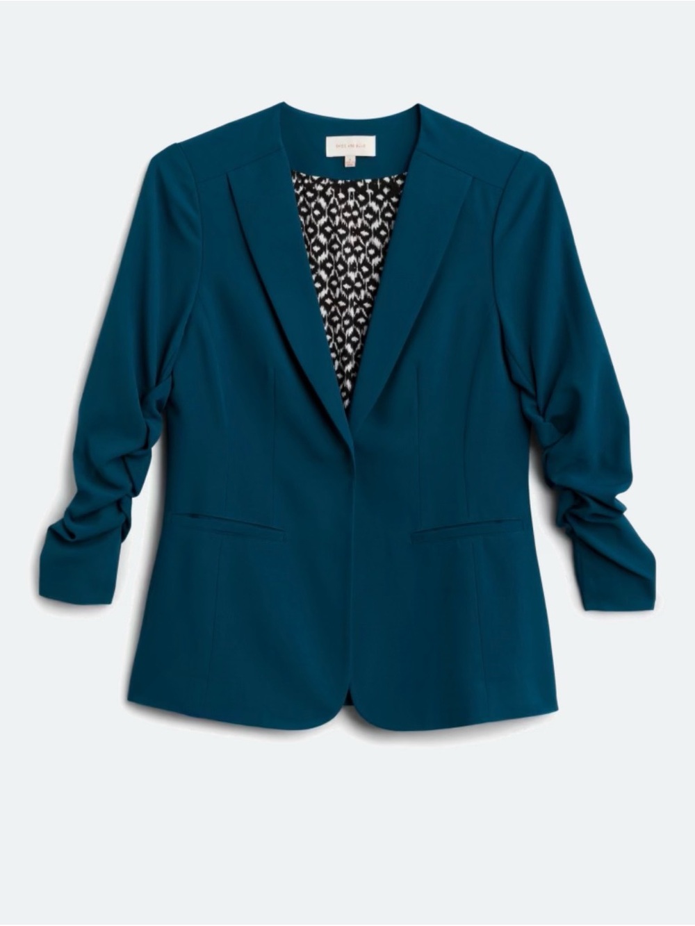 Skies Are Blue Teal Open-Front Blazer